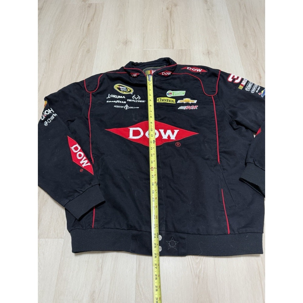NASCAR Austin Dillon DOW NASCAR Jacket Men's 2XL Snap Front Embroidered Sponsors - Picture 2 of 7